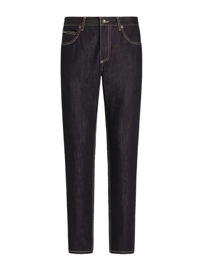 Dolce & Gabbana Regular Stretch Jeans In Blue