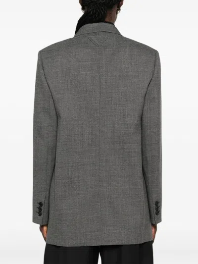 Prada Blazer Jacket In Gray