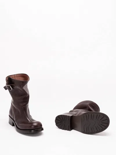 Prada Leather Mid-calf Boots In Brown