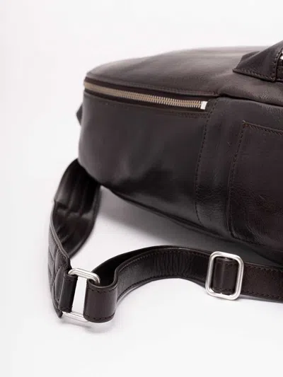 Orciani Lagoon Leather Backpack In Brown