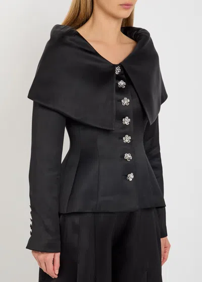 Patrick Mcdowell Lucette Satin Jacket In Black