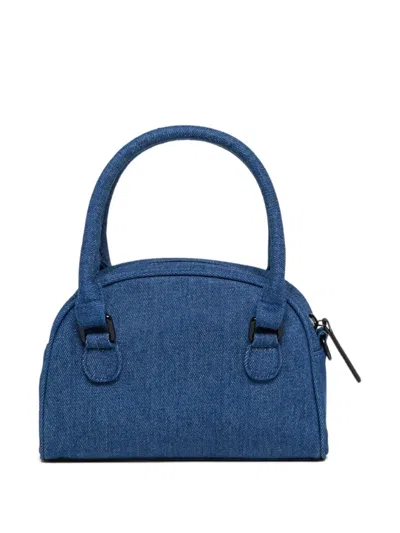 Diesel 로고 자수 데님 토트 백 In Blue