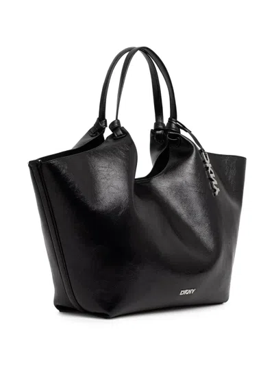 Dkny 로고 장식 매듭 토트 백 In Black