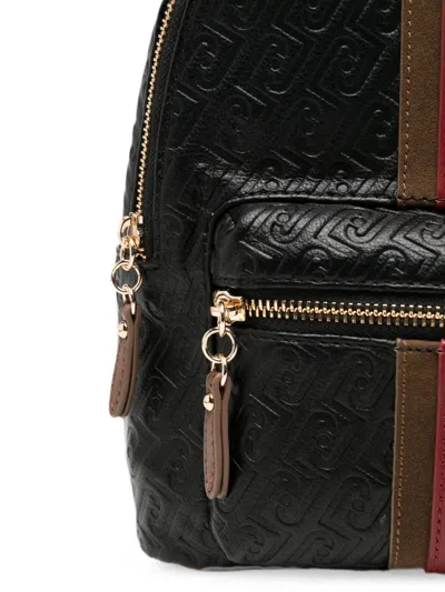 Liu •jo Logo-embossed Striped Backpack In Multi