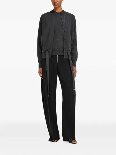 Ferragamo 리본 디테일 가디건 In Black