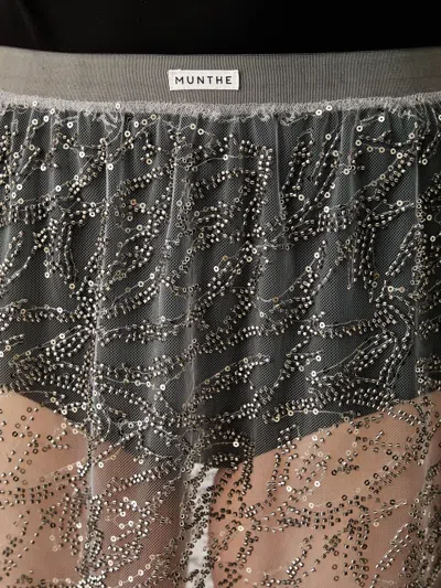 SEQUIN-EMBELLISHED MESH SKIRT