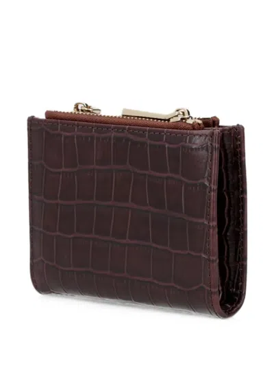 Kurt Geiger Croc-effect Eagle Wallet In Brown