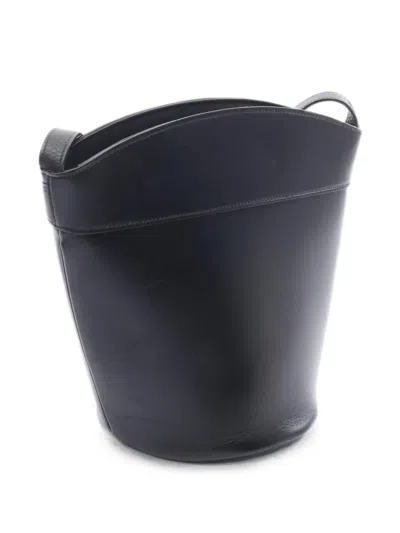 Celine 2010s Horsebit Bucket Bag In Black