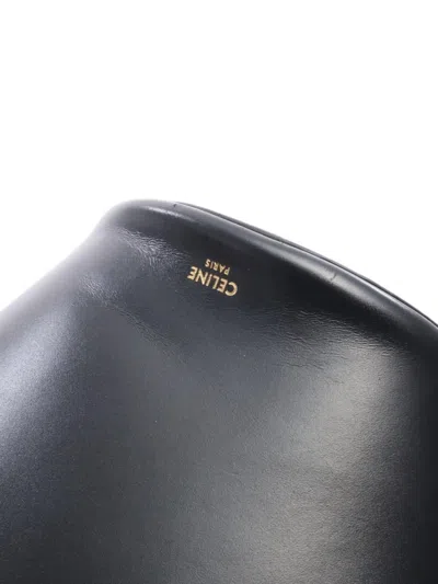 Celine 2010s Horsebit Bucket Bag In Black