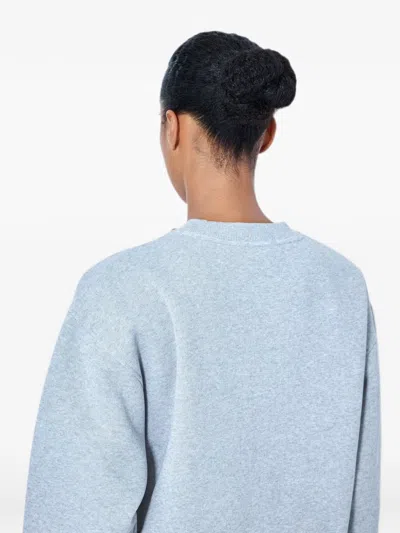 Rohe Crew Neck Ribbed-trim Sweatshirt In Blue