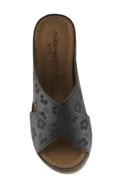 Flexus By Spring Step Wedge Sandal In Black