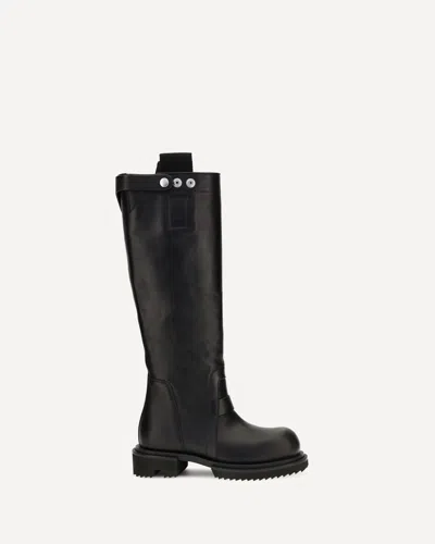 Rick Owens Gabe Leather Knee-high Boots In Black