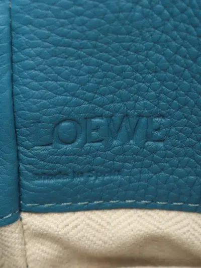 Pre-owned Loewe 2000s Mini Hammock Drawstring 2way Tote Bag In ブルー