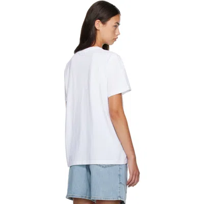 Ganni Womens Bright White Jersey Strawberry Printed Round-neck Cotton-jersey T-shirt In White