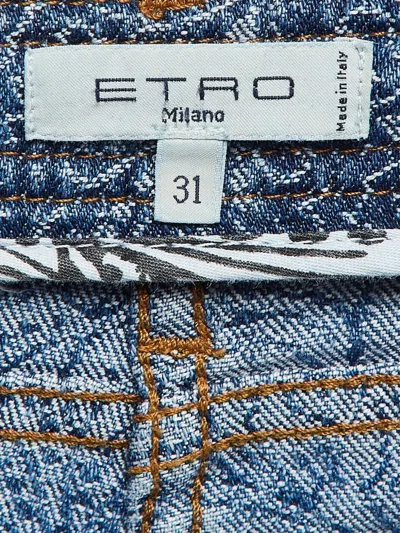 Pre-owned Etro Paisley-pattern Jeans In Blue