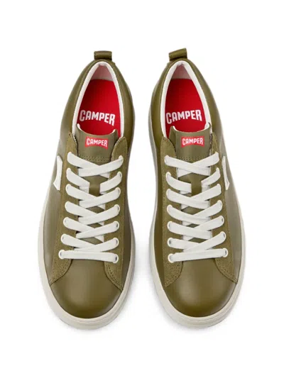 Camper Runner Four Leather Sneaker In Green