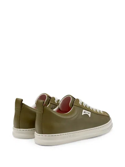 Camper Runner Four Leather Sneaker In Green