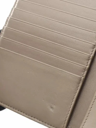 Pre-owned Celine 2000s Medium Strap Bi-fold Wallet In Grey