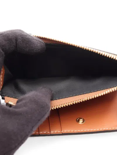 Pre-owned Burberry Check-pattern Bi-fold Wallet In Neutrals