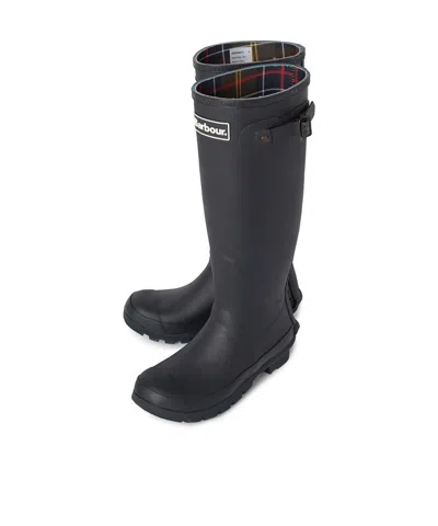 Barbour Logo Tall Rain Boots In Blue