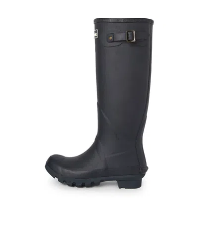 Barbour Logo Tall Rain Boots In Blue