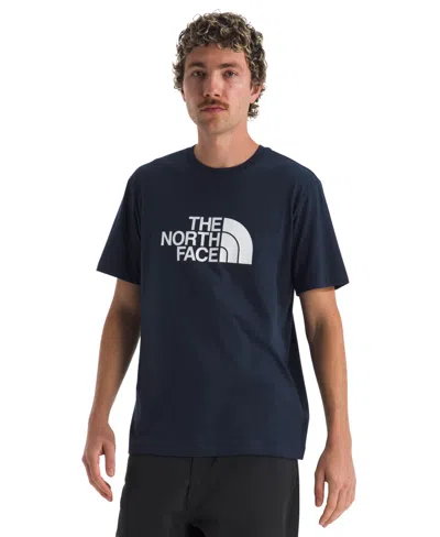 The North Face M Evolution Half Dome Regular Short Sleeve Tee In Summit Navy,white