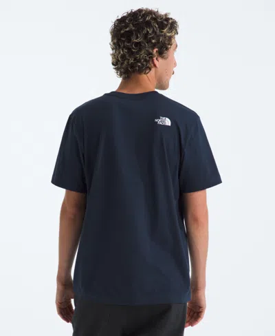 The North Face M Evolution Half Dome Regular Short Sleeve Tee In Summit Navy,white