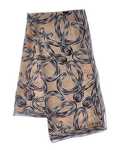 Loewe Silk Scarf In Multi