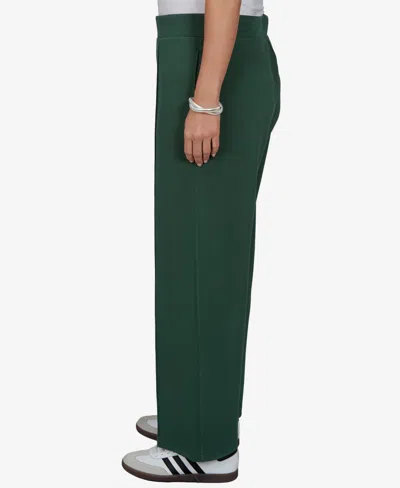 Ruby Rd. Plus Size Sleek Seam Knit Pull-on Pant In Green