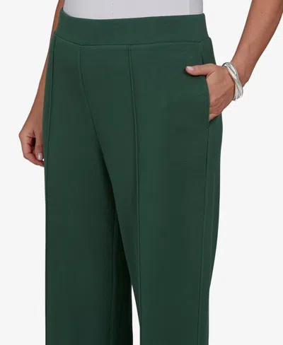 Ruby Rd. Plus Size Sleek Seam Knit Pull-on Pant In Green