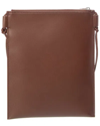 Celine Sharp Take Away Leather Pouch In Brown