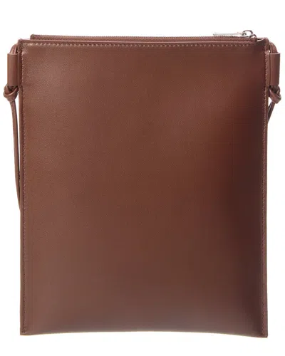 Celine Sharp Take Away Leather Pouch In Brown