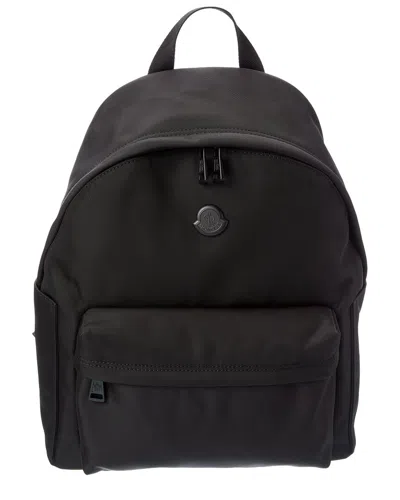 Moncler Canvas Backpack In Black