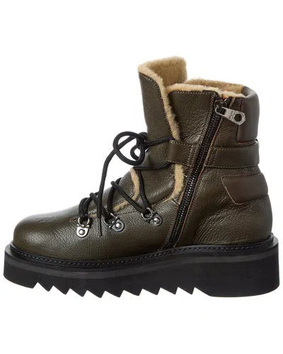 Ferragamo Elimo Leather Boot In Brown