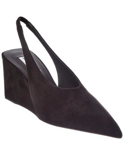 Alaïa Alaia Black Suede Open-back Wedge Shoe In Brown