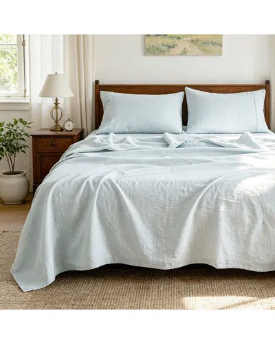 Awesome Home Linen Solid Sheet Set In Multi