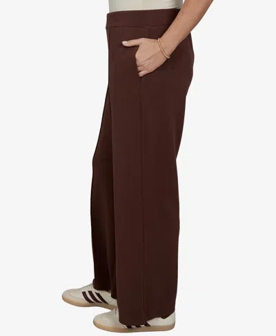 Ruby Rd. Plus Size Sleek Seam Knit Pull-on Pant In Burgundy