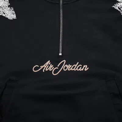Jordan Air  Remastered Half Zip Jacket Pullover 'black Smoke Grey'