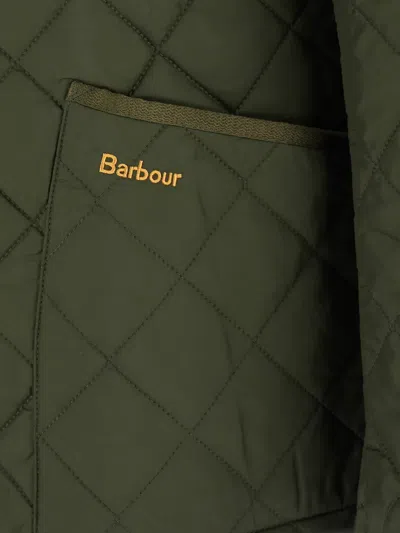 Barbour Heritage Liddesdale Corduroy-collar Padded Jacket In Green