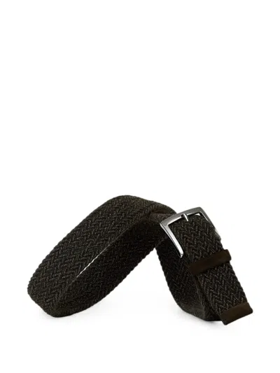 Orciani Woven Elasticated Belt In Brown