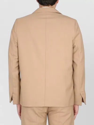 Séfr Single Breasted Blazer Notch Lapel Chest Pocket In Brown