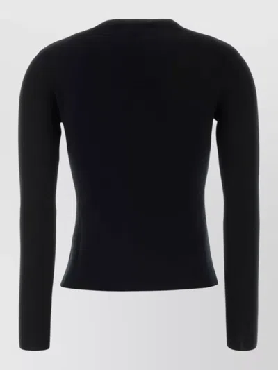Max Mara Wool Manto Sweater Crew Neck Long Sleeves In Black