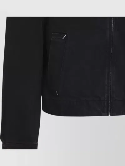 Jacquemus Canvas Coat Front And Back Pockets In Black