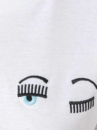 Shop Chiara Ferragni Winking Eye T-shirt In White