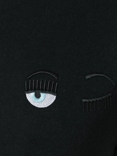 Shop Chiara Ferragni Winking Eye T-shirt In Black