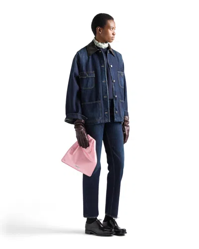 Prada Denim Trucker Jacket In Blue