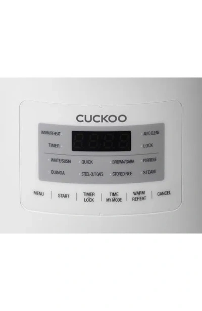 Cuckoo 6-cup Micom Rice Cooker With Nonstick Inner Pot In White