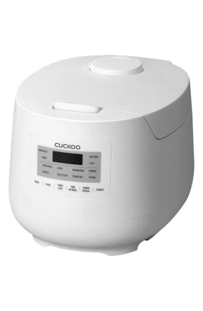 Cuckoo 6-cup Micom Rice Cooker With Nonstick Inner Pot In White