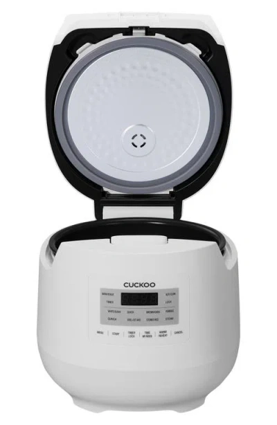 Cuckoo 6-cup Micom Rice Cooker With Nonstick Inner Pot In White