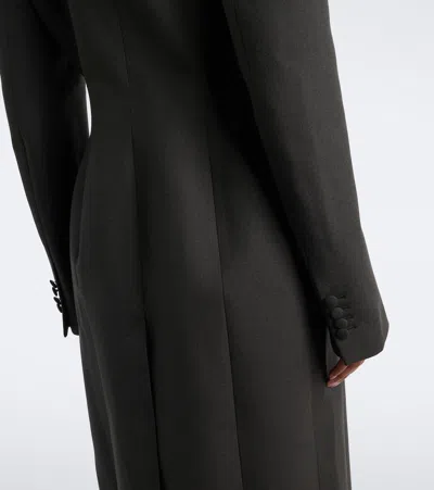 Mugler Wool Coat In Grey